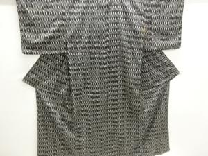 大正ロマン　絣柄織出しお召着物